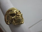 Totenkopf Ring Gold Plattiert