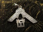 Masonic pendant angle with Pythagoras symbol